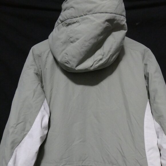 COLUMBIA SPORTSWEAR COMPANY | women's large | Green and White Hooded Jacket - Picture 11 of 16